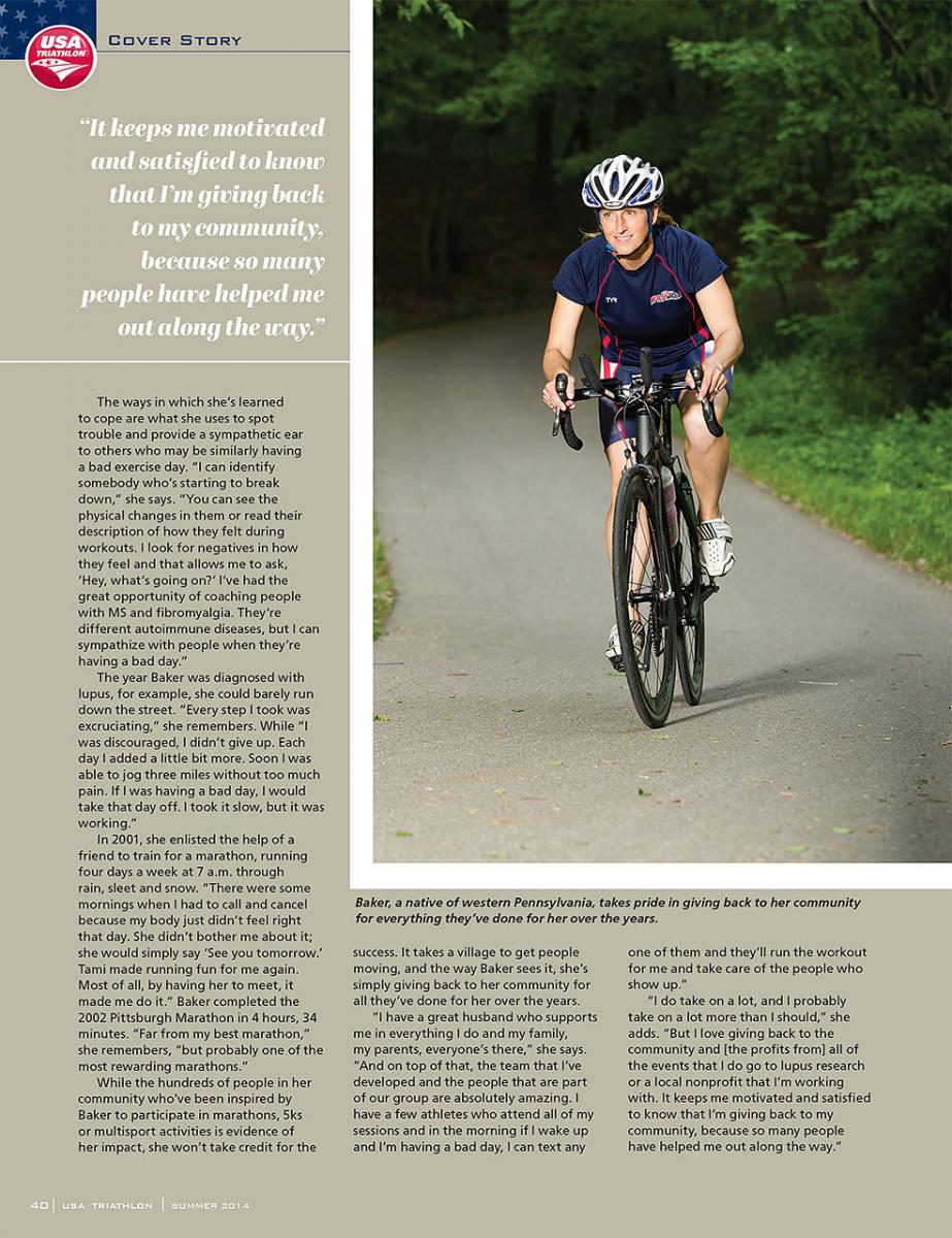 USA Triathlon, feature story on triathlete Joella Baker