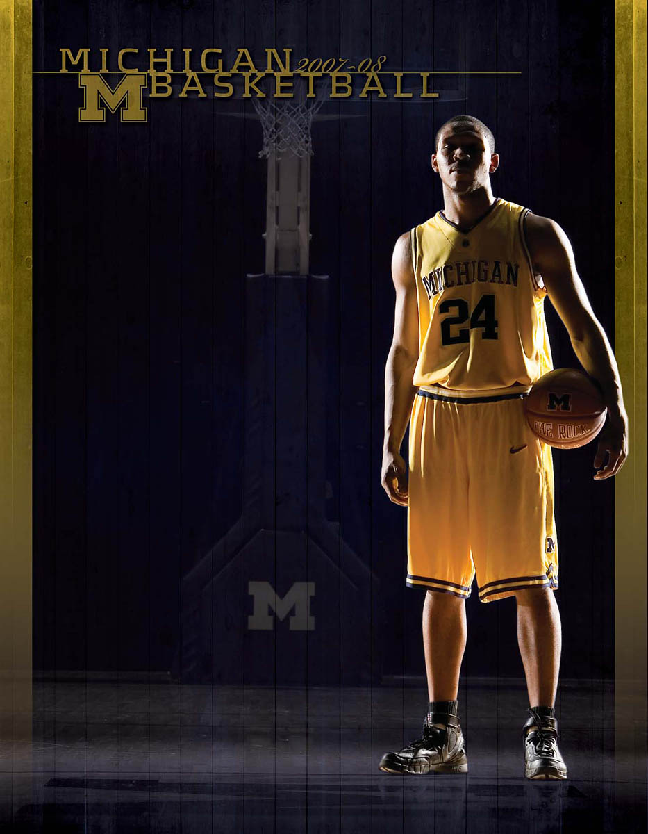 University of Michigan men's basketball media guide cover